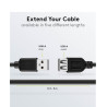 CABLE EXTENSION COMPATI. USB 2.0 A(M)-A(H) 5M NEGR
