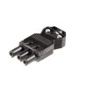 CONECTOR WIELAND 3 PIN HEMBRA NEGRO RECTO