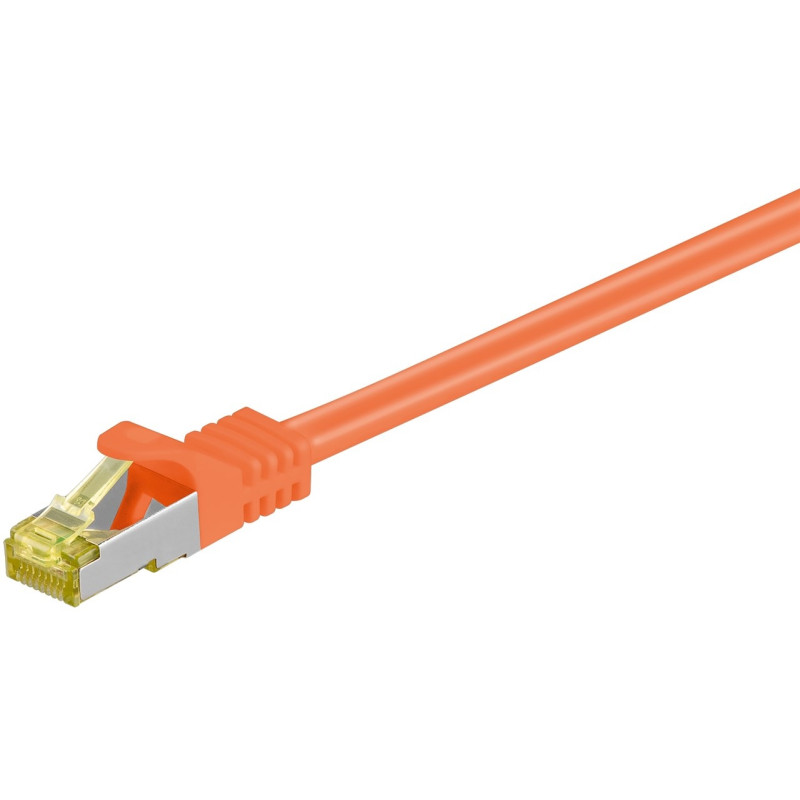 LATIGUILLO NARANJA S/FTP CAT6A 500Mhz 0.5Mts LSZH