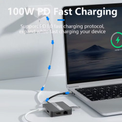 DOCK USB-C 3.1 (M) - MULTIPUERTO 7 EN 1