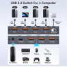 CONMUTADOR USB 3.2  4 PC´S - 4 PERIFERICOS