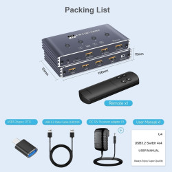 CONMUTADOR USB 3.2  4 PC´S - 4 PERIFERICOS