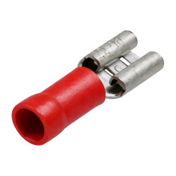 CONECTOR HEMBRA FASTON AISLADO 2.8mm ROJO 100u