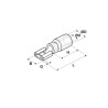 CONECTOR HEMBRA FASTON AISLADO 2.8mm ROJO 100u