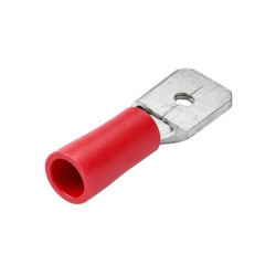 CONECTOR MACHO FASTON AISLADO 2.8mm ROJO 100u