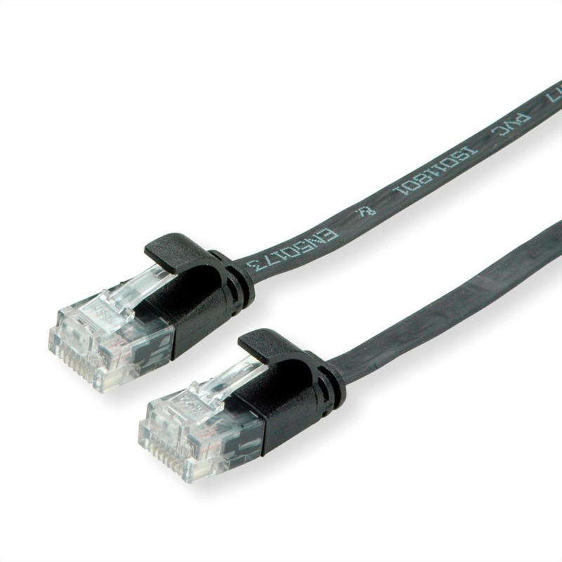 LATIGUILLO NEGRO UTP CAT6A FLEXIBLE 1Mts. PLANO