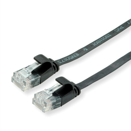 LATIGUILLO NEGRO UTP CAT6A FLEXIBLE 1Mts. PLANO