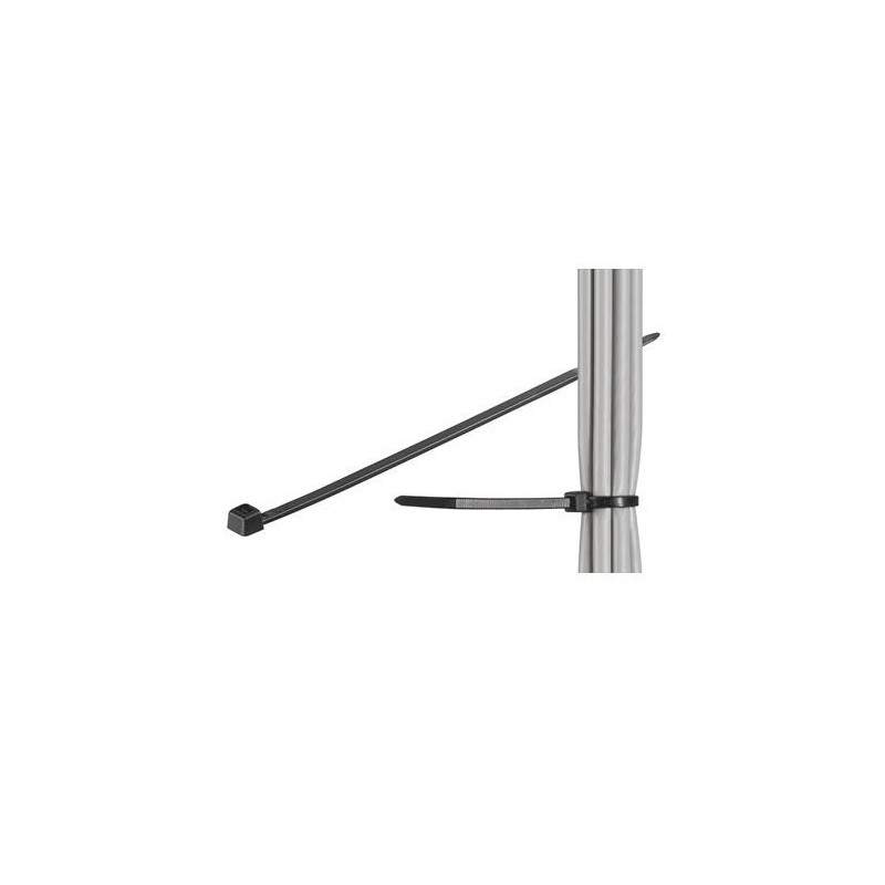 BRIDAS NEGRAS 300 x 3.5mm. U. V. 100 UNIDADES.