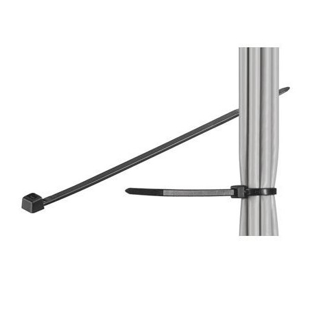 BRIDAS NEGRAS 300 x 3.5mm. U. V. 100 UNIDADES.