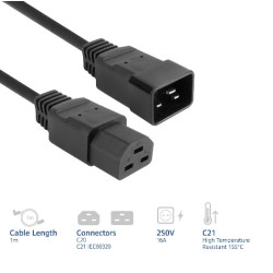 CABLE DE ALIMENTACION IEC60320 C20 - C21 2Mts.