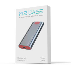 CAJA EXTERNA USB-C 3.1 SSD M.2 NVME+SATA UASP