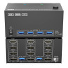 KVM SWITCH QUAD VIEW DISPLAYPORT + HDMI 2 X 1
