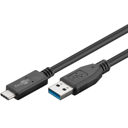 CABLE USB 3.1 GEN2 USB-C (M) - USB-A (M) 1m
