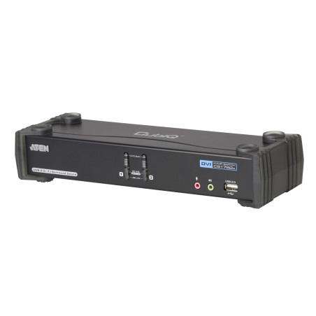 KVM SWITCH SOBREMESA DVI-D 2X1 USB AUDIO+OSD+HUB