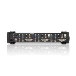 KVM SWITCH SOBREMESA DVI-D 2X1 USB AUDIO+OSD+HUB