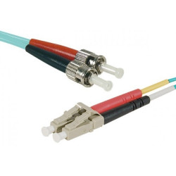 CABLE FIBRA DUPLEX MM. 50/125 LC-ST 2m OM3 AQUA