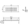 BANDEJA FRONTAL 2U 440mm X 150mm