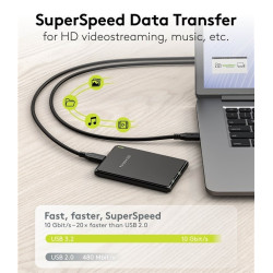 CABLE USB 3.2 Gen2 USB-C (M)-(M) 60W 10Gbps 2m