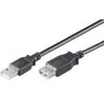 CABLE EXTENSION USB 2.0 A(M)-A(H) 0.3MTS. NEGRO