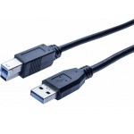 CABLE CONEXIÓN USB 3.0 A-B  1.8 MTS NEGRO