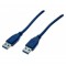 CABLE CONEXION USB 3.0 A (M)-A(M)  2Mts AZUL