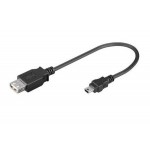 ADAPTADOR USB TIPO A(H)-MINI USB B (M) OTG 0.2Mtr