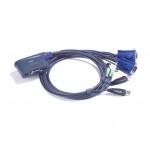 KVM SWITCH COMPACTO 2X1 USB CON AUDIO (CS62US)