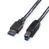 CABLE CONEXIÓN USB 3.2 Gen 1 A-B  0.8 MTS NEGRO