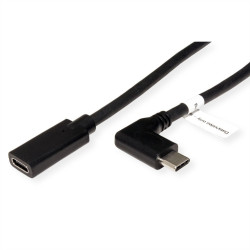CABLE EXTENSOR USB-C 3.0 M-H ACODADO 2M 90º