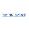 CABLE HDMI 4K/2K 3D v 2.0 18Gbps TIPO A M-M  2Mts