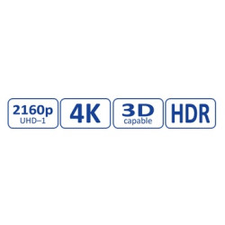CABLE HDMI 4K/2K 3D v2.0 HDR 3Mts CONE.HQ