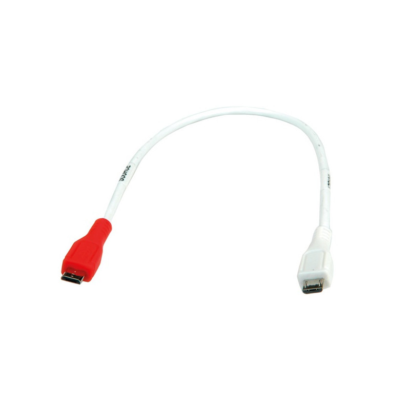 CABLE USB 2.0  MICRO USB TIPO B (M)-(M) 0.3Mt