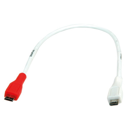 CABLE USB 2.0  MICRO USB TIPO B (M)-(M) 0.3Mt