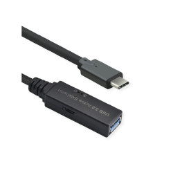 CABLE USB 3.2 Gen1 USB-C(M)-USB-A(H) 5Gb AMPL. 10m