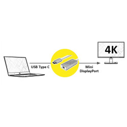 CONVERSOR DE VIDEO USB-C 3.1 (M) - MINIDISPLAY H