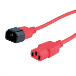 CABLE DE ALIMENTACION  ROJO C13 - C14 1.8 MTS