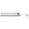 REGLETA 6 TOMAS SCHUKO CON INTERRUPTOR 1.5m