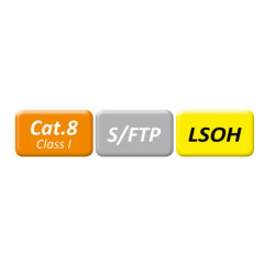 LATIGUILLO AMARILLO S/FTP CAT8 FLEX 2Mts. LSZH