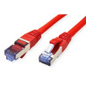 LATIGUILLO ROJO S/FTP CAT6A FLEXIBLE 1Mts.SNAGLESS