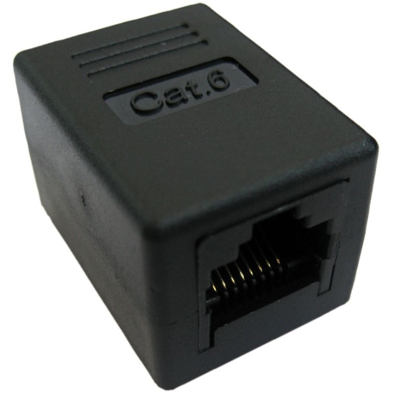 ADAPTADOR COMPACTO RJ45 H - H CAT-6 UTP COMPACTO