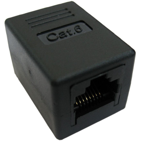 ADAPTADOR COMPACTO RJ45 H - H CAT-6 UTP COMPACTO