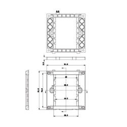 MARCO Y BASTIDOR 45 X 45 PARA CAJA MODULAR BLANCO