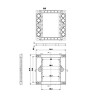 MARCO Y BASTIDOR 45 X 45 PARA CAJA MODULAR BLANCO