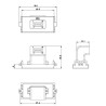 MODULO FRONTAL 45 X 22.5 HDMI 19P HEMBRA BLANCO