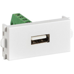 MODULO FRONTAL 45 X 22.5 USB TIPO A HEMBRA BLANCO