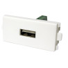 MODULO FRONTAL 45 X 22.5 USB TIPO A HEMBRA BLANCO