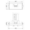 MODULO FRONTAL 45 X 22.5 USB TIPO A HEMBRA BLANCO