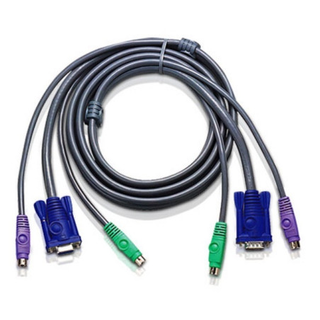 CABLE DE CONEXION KVM PS/2 5Mts (2 X VGA + 2 X PS2