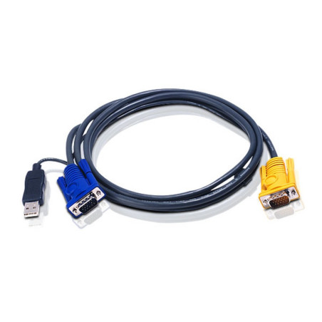 CABLE DE CONEXION KVM USB 3Mts (VGA + USB)