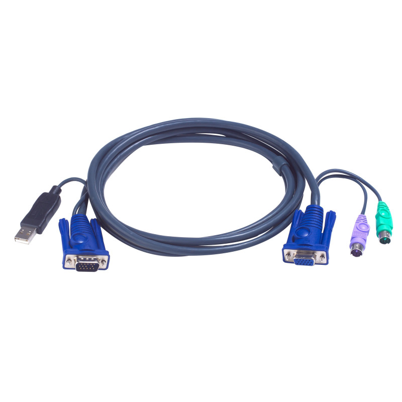 CABLE DE CONEXION KVM USB 5Mts (VGA + USB)